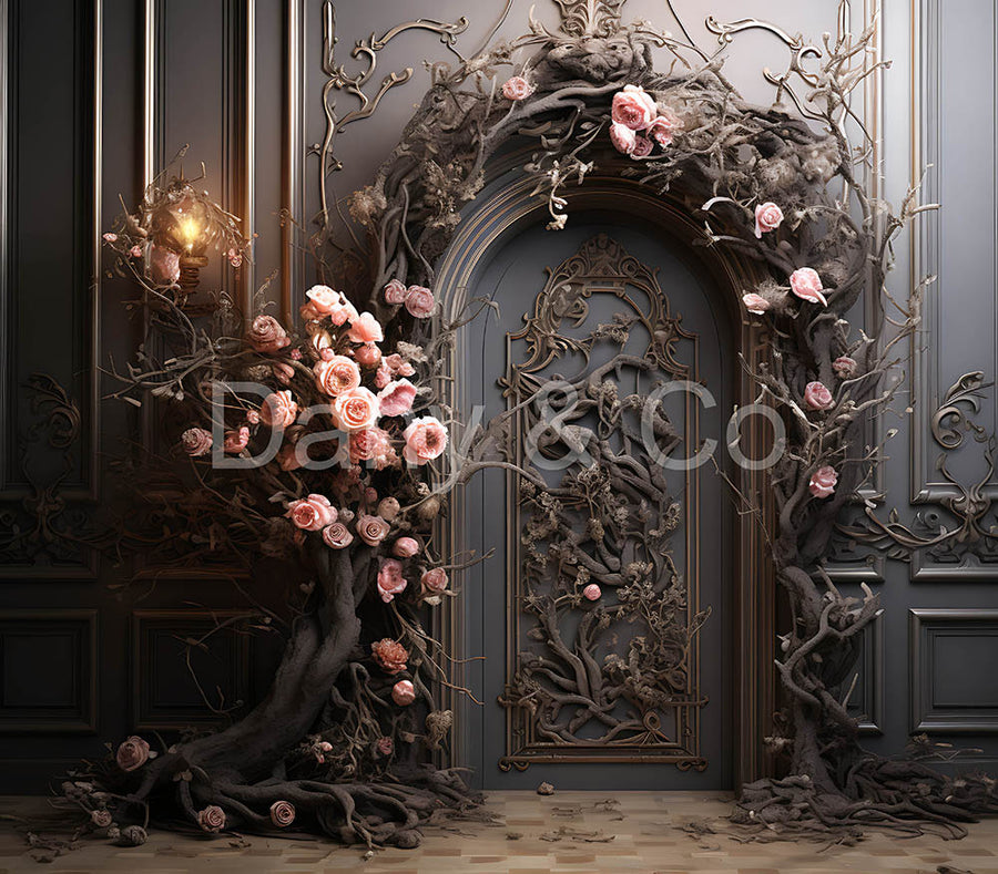 Avezano Dead Trees and Roses Backdrop Designed By Danyelle Pinnington