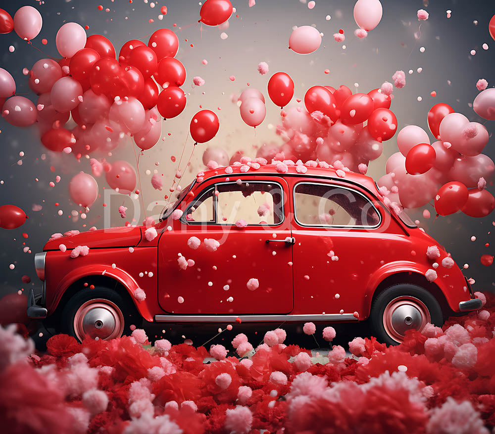 Avezano Red Cars and Balloons for Valentine&