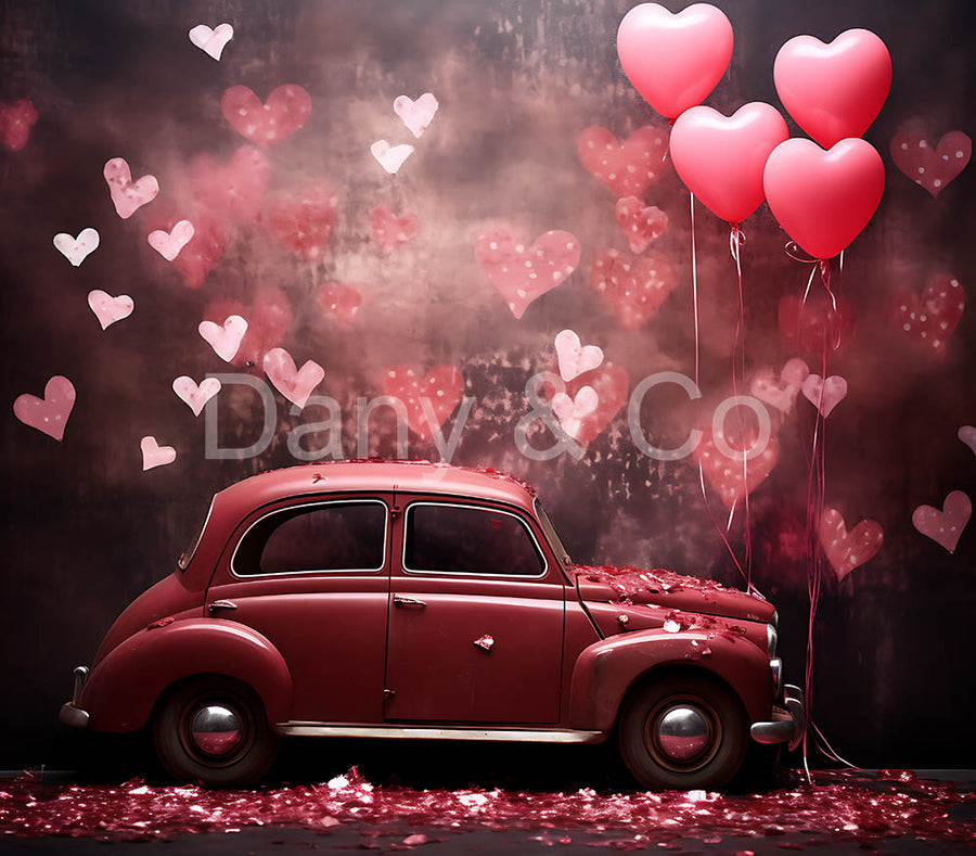 Avezano Love Balloon Valentine's Day Digital Backdrop Designed By Elegant Dreams