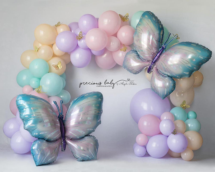 Avezano Butterfly Balloon Cake Smash Photography Backdrop Designed By Angela Forker