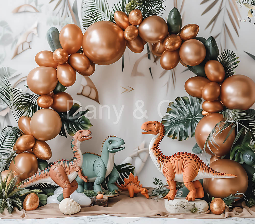 Avezano Brown Dinosaurs Model Digital Backdrop Designed By Elegant Dreams