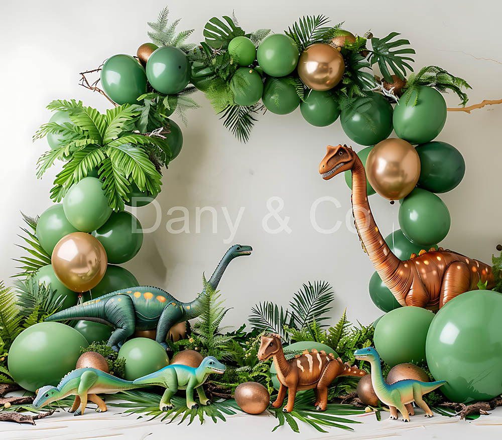 Avezano Green Jungle Arch Dinosaur Digital Backdrop Designed By Elegan