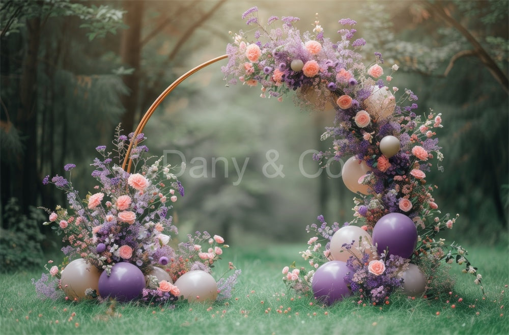 Avezano Purple Balloon Garland Backdrop Designed By Danyelle Pinnington