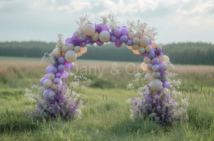 Avezano Balloon Arch and Lawn Backdrop Designed By Danyelle Pinnington