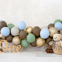 Avezano First Birthday Bear Doll Backdrop for Photography By Miwako Lucy Photography