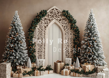 Avezano Christmas Tree and Screen Photography Backdrop Designed By Polly Ro Design