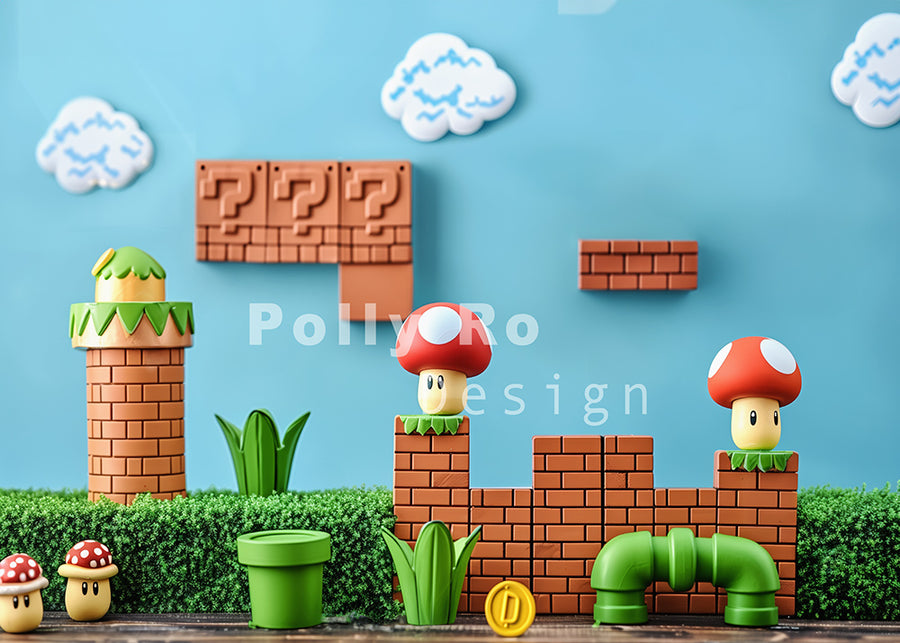 Avezano Animated Mushroom Photography Backdrop Designed By Polly Ro Design