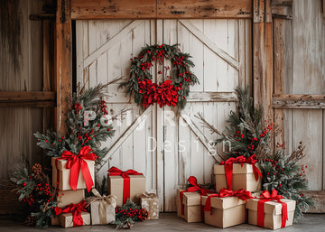 Avezano White Wooden Door Christmas Decorations Photography Backdrop Designed By Polly Ro Design