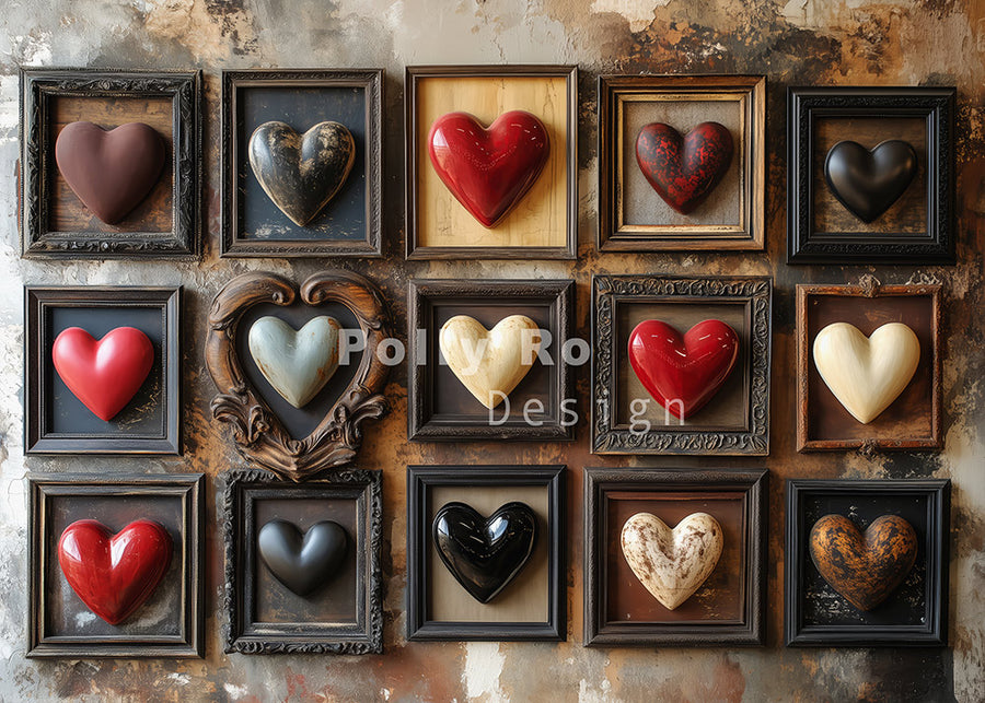 Avezano Love in a Retro Frame Photography Backdrop Designed By Polly Ro Design