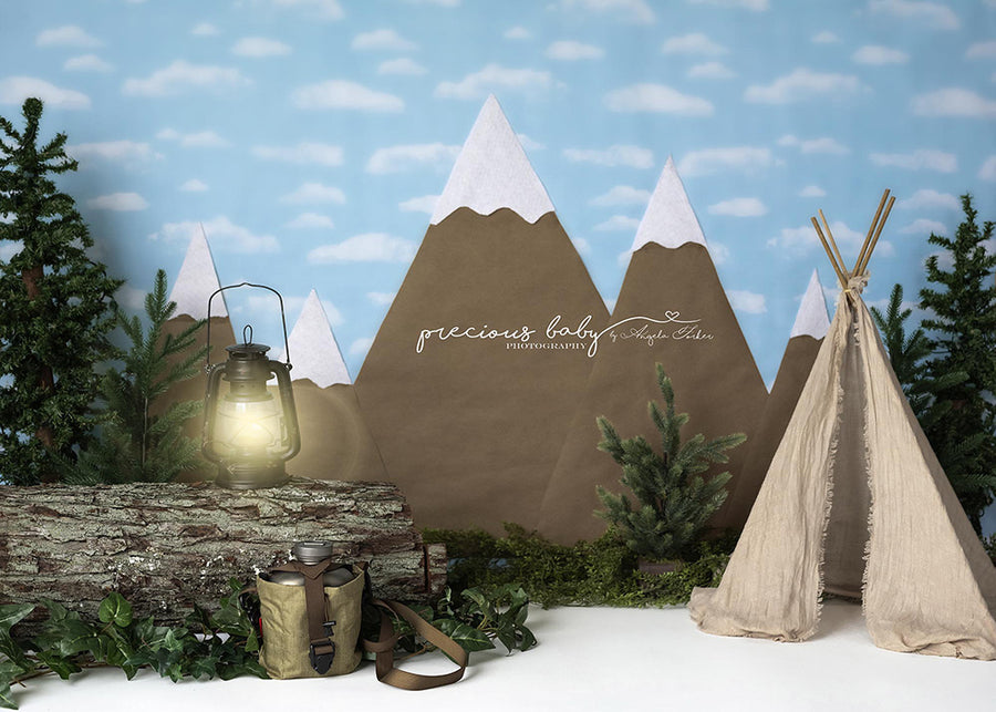 Avezano Mountain Exploration Theme Cake Smash Photography Backdrop Designed By Angela Forker