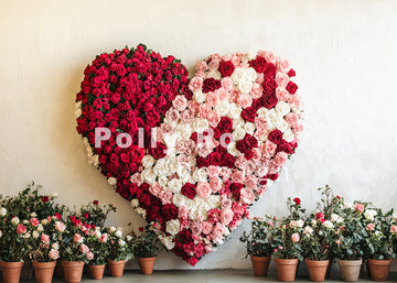 Avezano Valentine's Day Love Rose Backdrop Designed By Polly Ro Design