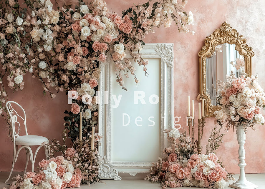 Avezano Rose Room Pink Photography Backdrop Designed By Polly Ro Design