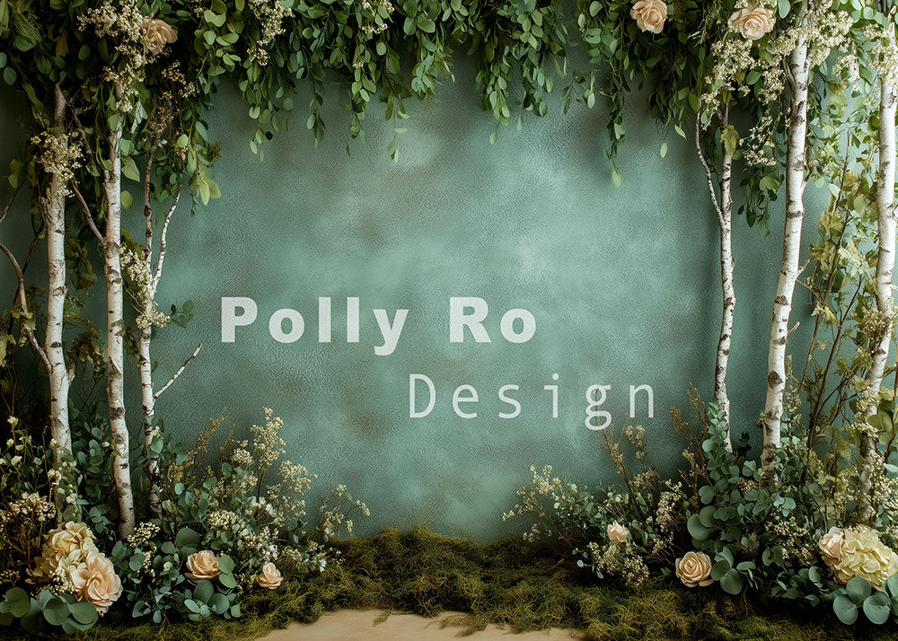 Avezano Jungle and the Rose Photography Backdrop Designed By Polly Ro Design