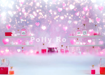 Avezano Valentine's Day Love Potion Photography Backdrop Designed By Polly Ro Design