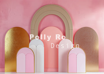 Avezano Pink Arch Photography Backdrop Designed By Polly Ro Design