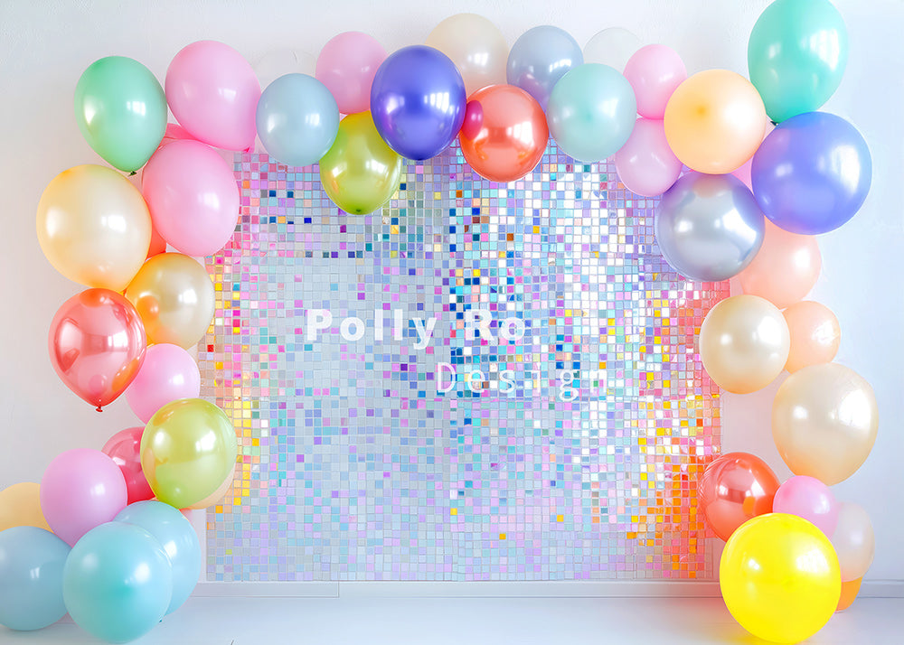 Avezano Balloons and Flashing Walls Photography Backdrop Designed By Polly Ro Design