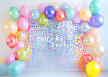 Avezano Balloons and Flashing Walls Photography Backdrop Designed By Polly Ro Design