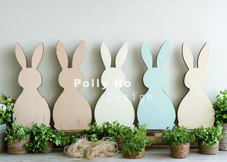 Avezano Easter Bunny Stand Photography Backdrop Designed By Polly Ro Design