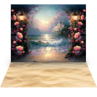 Avezano Summer Beach Castle 2 pcs Set Backdrop-AVEZANO