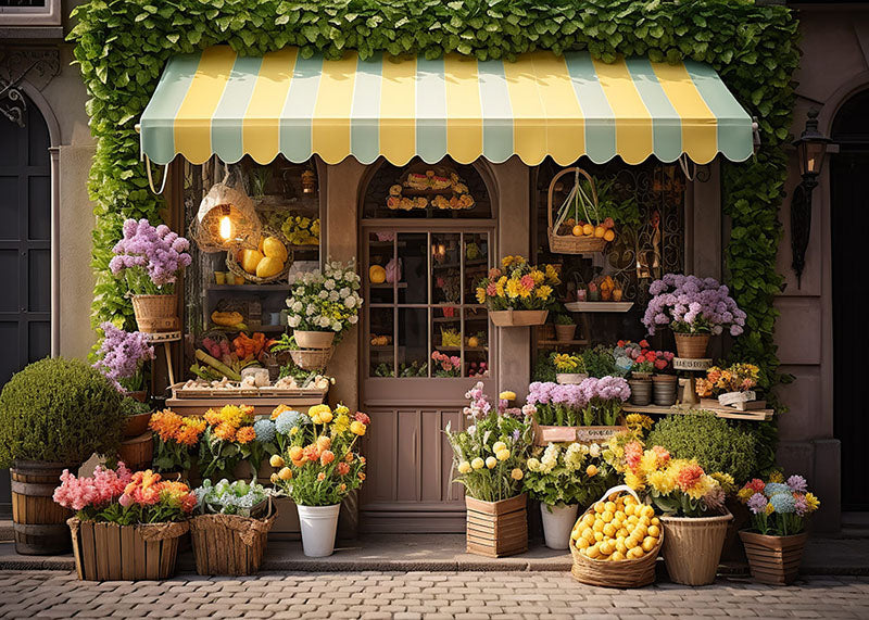 Avezano Spring Yellow Flowers in Florist Shop Photography Backdrop