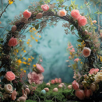 Avezano Easter Pink Flower Arch 2 pcs Set Backdrop