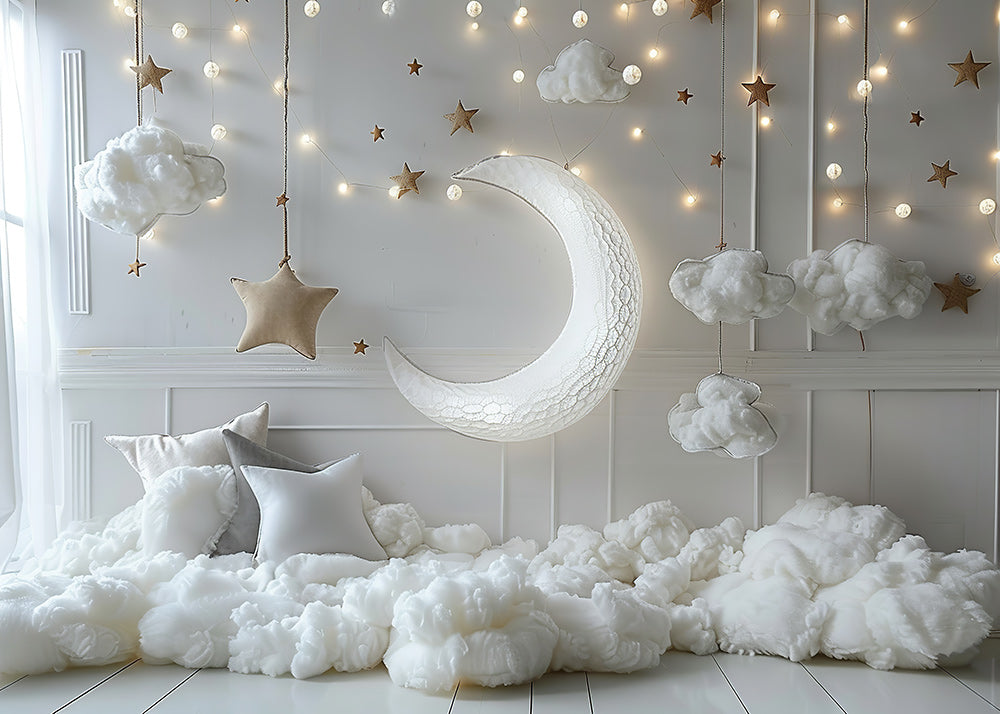 Avezano White Cloud Room Birthday Photography Background