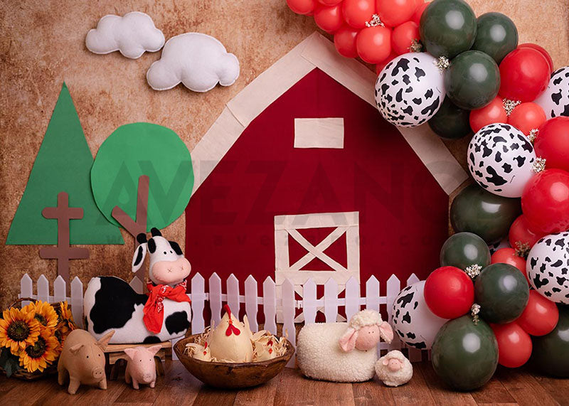 Avezano Farm Barn Theme Party Cake Smash Photography Background