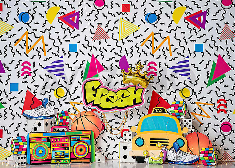 Avezano Children's Painting Colored Paper Birthday Party Photography Background