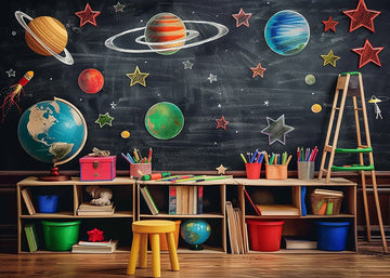 Avezano Blackboard Drawing Photography Backdrop For Back To School