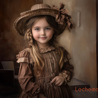 Avezano Brown oil Painting Art Photography Backdrop By Lecheme Ruby Gu