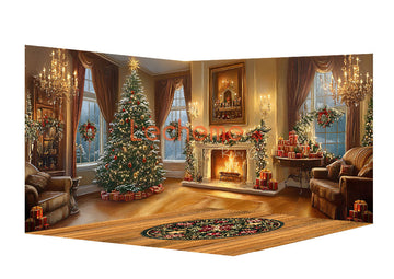 Avezano Christmas Tree Backdrop Scene Room Set By Lecheme Ruby Gu