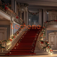 Avezano Christmas Living Room Red Staircase Room Set By Lecheme Ruby Gu