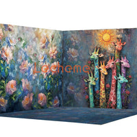 Avezano Wall Painting Flower Backdrop Scene Room Set By Lecheme Ruby Gu