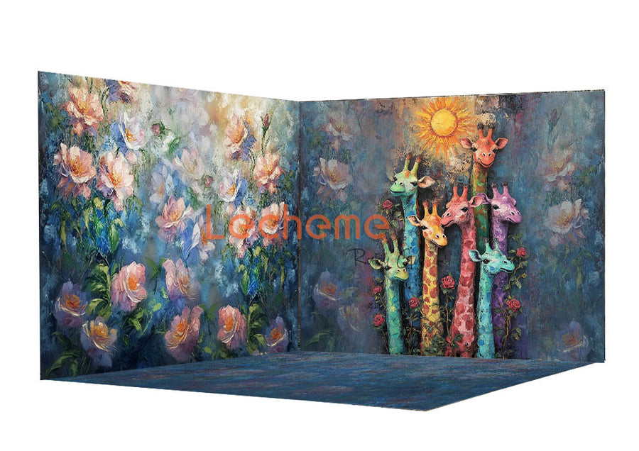 Avezano Wall Painting Flower Backdrop Scene Room Set By Lecheme Ruby Gu