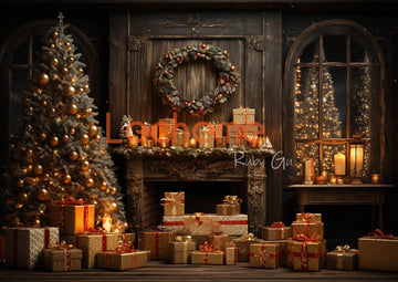 Avezano Gifts and Christmas Trees Photography Backdrop By Lecheme Ruby Gu