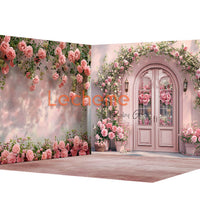 Avezano Rose Wall and Florist Backdrop Scene Room Set By Lecheme Ruby Gu