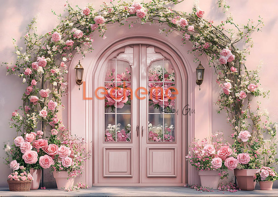 Avezano Rose Wall and Florist Backdrop Scene Room Set By Lecheme Ruby Gu