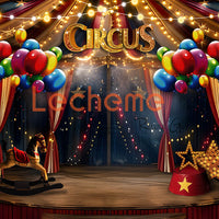 Avezano Circus and Balloon Photography Backdrop By Lecheme Ruby Gu