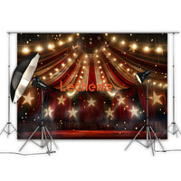 Avezano Red Star Stage Photography Backdrop By Lecheme Ruby Gu