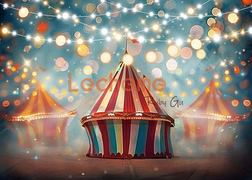 Avezano Circus Tents and Lights Photography Backdrop By Lecheme Ruby Gu