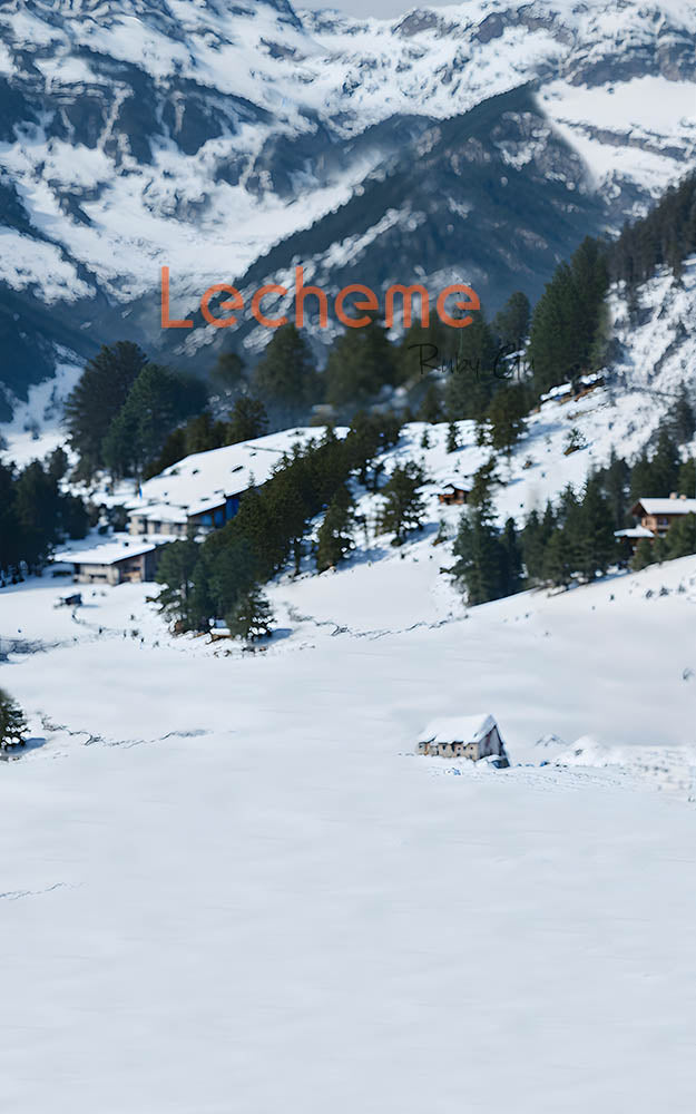 Avezano Snowy Mountain in Winter Photography Backdrop By Lecheme Ruby Gu