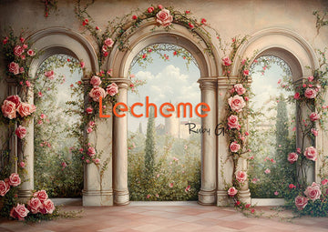 Avezano Beige Wall Arch Photography Backdrop By Lecheme Ruby Gu