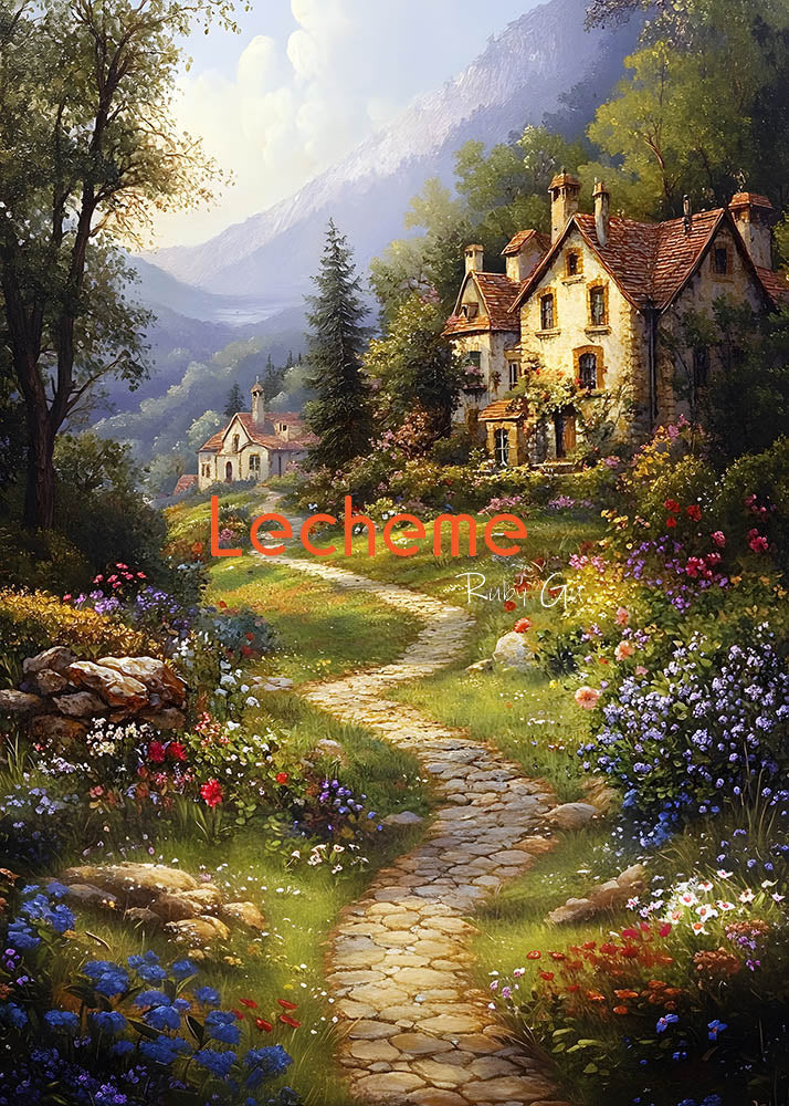 Avezano Rural House Oil Painting Photography Backdrop By Lecheme Ruby Gu