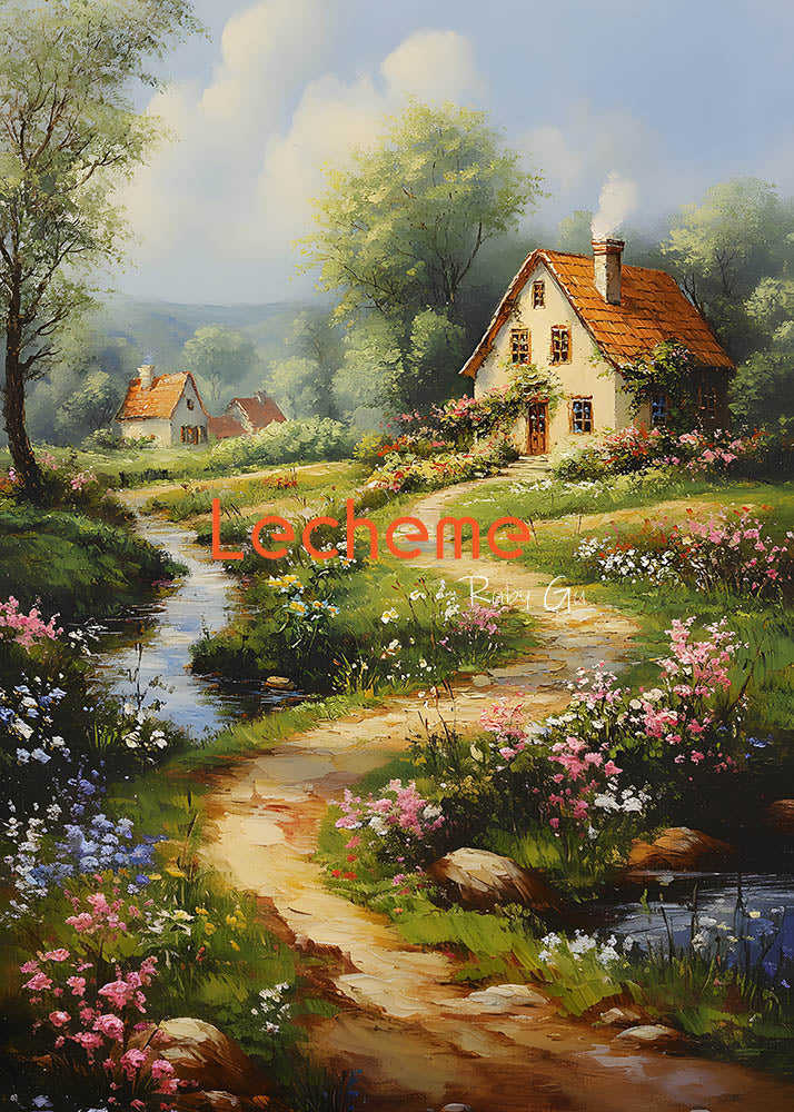 Avezano Spring Rural Life Oil Painting Photography Backdrop By Lecheme Ruby Gu