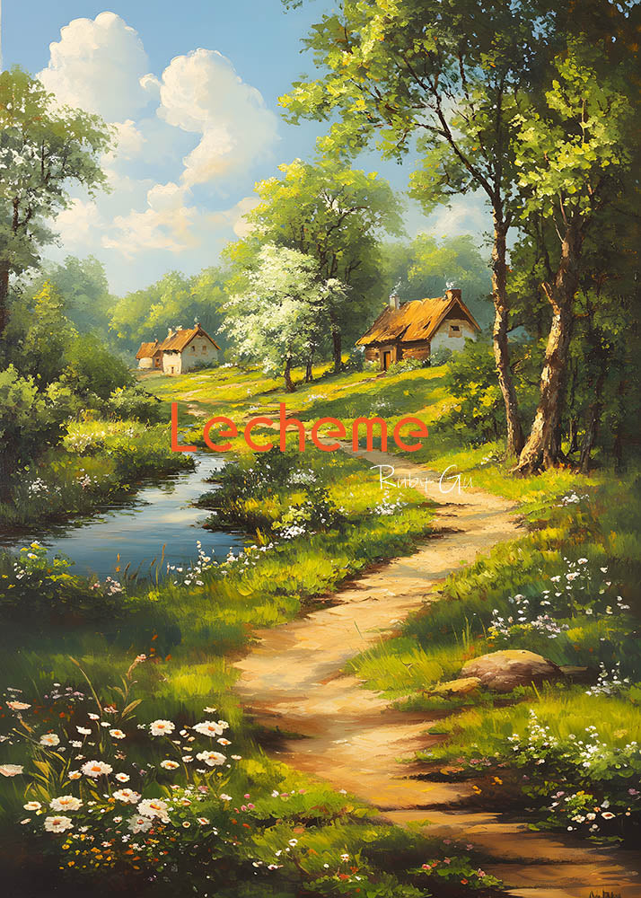 Avezano Fresh Country Life Oil Painting Photography Backdrop By Lecheme Ruby Gu