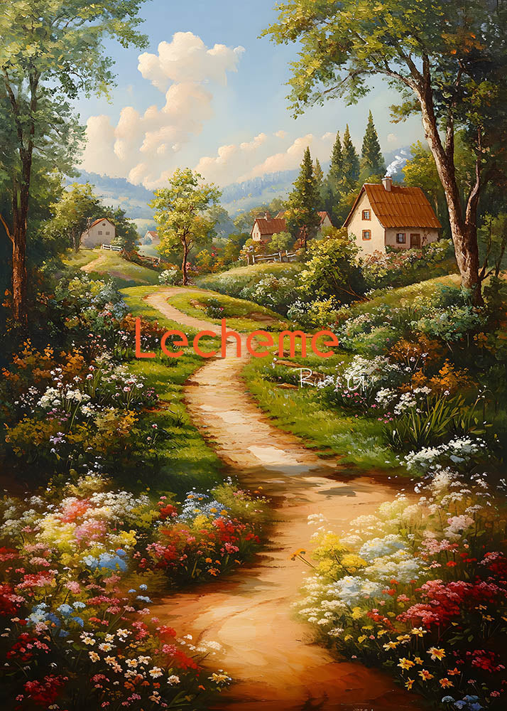 Avezano Sunny Countryside Life Oil Painting Photography Backdrop By Lecheme Ruby Gu