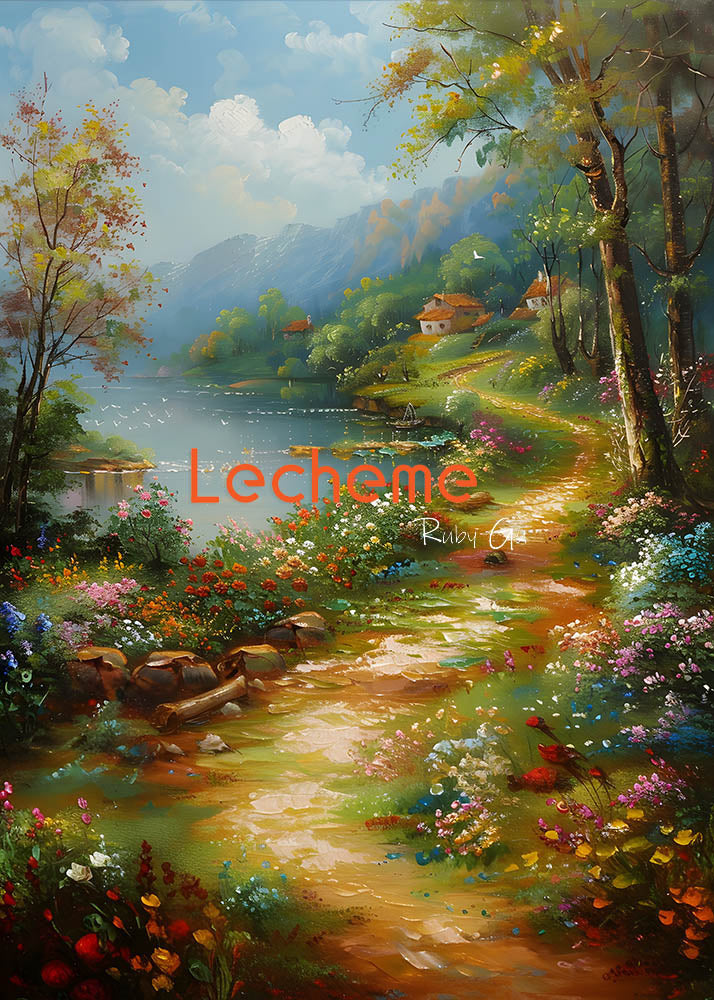 Avezano Sunny And Romantic Countryside Oil Painting Photography Backdrop By Lecheme Ruby Gu