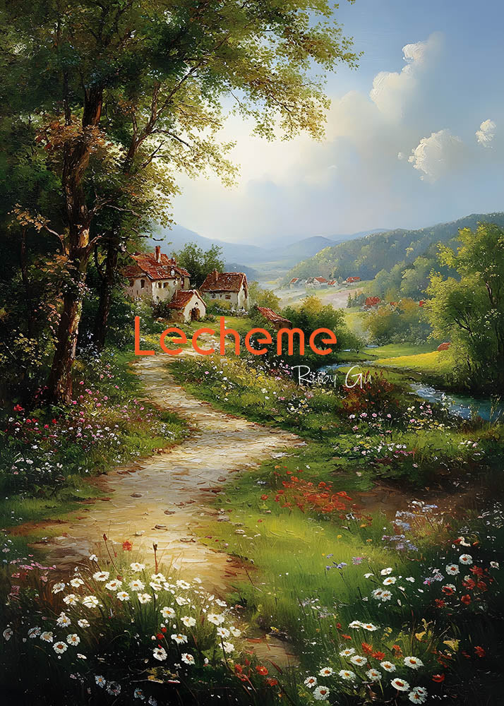 Avezano Beautiful Spring Rural Landscape Oil Painting Photography Backdrop By Lecheme Ruby Gu