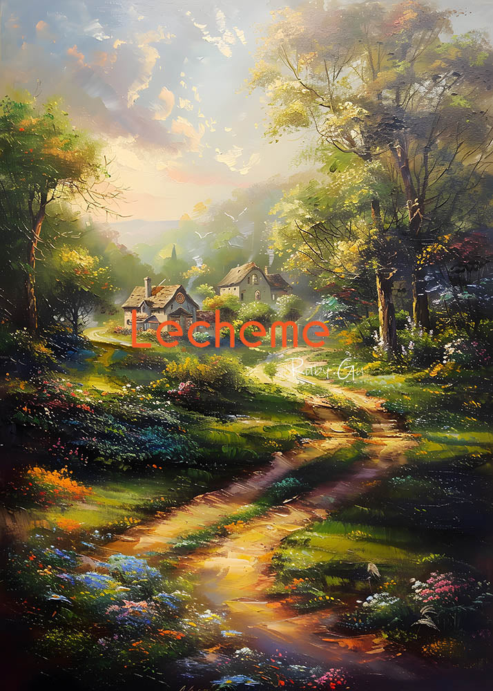 Avezano Laid-back Rural Landscape Oil Painting Photography Backdrop By Lecheme Ruby Gu