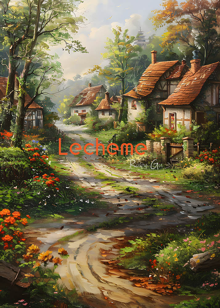 Avezano Oil Painting Vintage Country house Photography Backdrop By Lecheme Ruby Gu